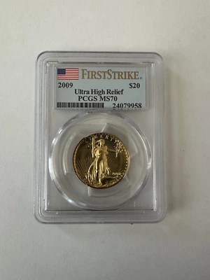 2009 $20 Ultra High Relief DOUBLE EAGLE  PCGS MS70 First Strike - 1 Oz GOLD Coin - Image 1 of 2