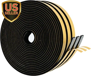 High Density Foam Weather Stripping Door Seal Strip Insulation Tape Roll for ... - Picture 1 of 1