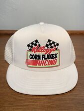 Kelloggs Corn Flakes Racing Hat White Adjustable Mesh Snapback Trucker
