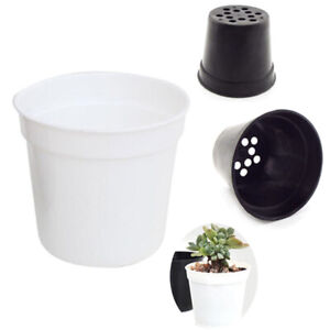 10/20x Plastic Round Flower Pot Garden Nursery Pot Planter Decor Planting Plant