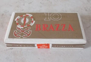 Ancienne Boite carton tabac 10 petits cigares BRAZZA France vintage vtg - Imagen 1 de 8