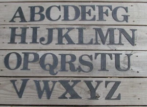 5" Tall Rustic Metal Letters A-Z & Numbers 0-9 w/Mount Holes - price per letter - Picture 1 of 4