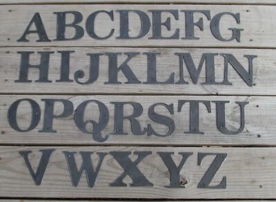 5" Tall Rustic Metal Letters A-Z & Numbers 0-9 w/Mount Holes - price per  letter - Image 1 of 4