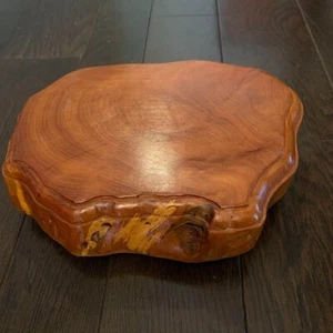 Japanese Root Carved Wood Stand – 25.5cm Bonsai Ikebana Tea Display Base - Picture 1 of 7