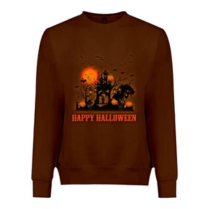 Scary Halloween Sweatshirt Happy Halloween Sweatshirt Halloween Party Sweatshirt - Picture 1 of 7