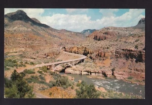 Vintage 76 Union Oil Salt River Bridge nördlich von Globus Arizona Postkarte - Bild 1 von 2