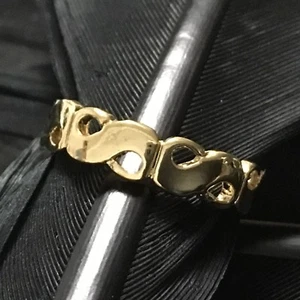 LOVELY ESTATE STERLING SILVER VERMEIL OPEN WORK WAVE DESIGN TOE RING ADJUSTABLE - Picture 1 of 3