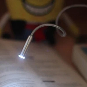 Long USB Metal Snake Light Flexible Adjustable Reading Night Light Round Circle - Picture 1 of 10