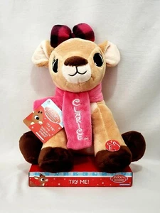 RUDOLPH THE RED NOSED REINDEER CLARICE 10" MUSICAL PLUSH - WIGGLING EARS - Picture 1 of 4