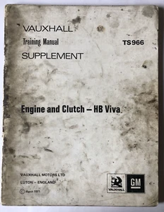 Vauxhall HB Viva Engine and Clutch Factory Service Training Workshop Manual 1971 - Picture 1 of 11