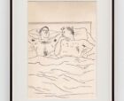 David Hockney Drawing Nude Male Pop Art Gay English modern portrait Cavafy