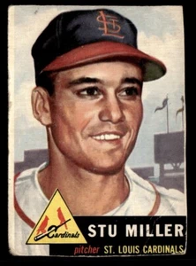 STU MILLER Cardinals 1953 Topps #183 P-VG (Y2) - Imagen 1 de 2