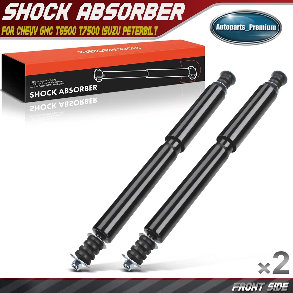 2Pcs Front or Rear Shock Absorber for Chevrolet T6500 GMC GMC Isuzu Peterbilt - Image 1 of 4