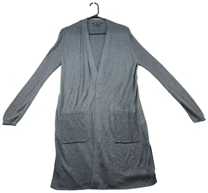 International Concepts Cardigan Sweater Womens size Medium Gray Open Front Long - Picture 1 of 6