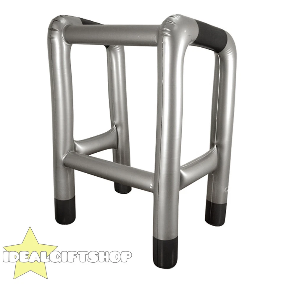 INFLATABLE WALKING FRAME PARTY BLOW UP OLD PERSON FANCY DRESS PROPS DECORATION