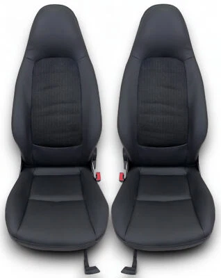 Seat covers covers imitation leather black for Smart 451 Fortwo coupe & convertible 07-15 - Image 1 of 4