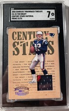 2005 Donruss Throwback Threads CS-22 Tom Brady Century Stars Material 23/25