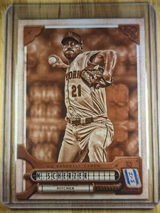 2022 Max Scherzer Topps Gypsy Queen Sepia /99 SP Texas Rangers MLB Mets - Picture 1 of 2