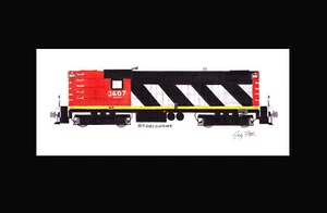 Duluth Winnipeg & Pacific a Rayas RS11 11""x17"" Estampado Enmarañado Andy Fletcher Firmado - Imagen 1 de 1