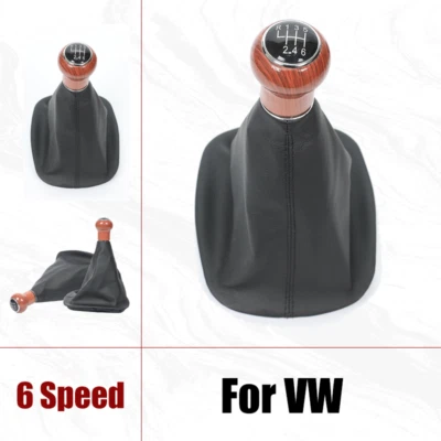 6 Speed Car Gear Shift Knob Gaiter Boot For Volkswagen Passat B5 1996-2005 - Image 1 of 3