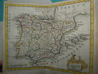 Carte issue Nouvel Atlas universel portatif géographie 1799 : espagne portugal