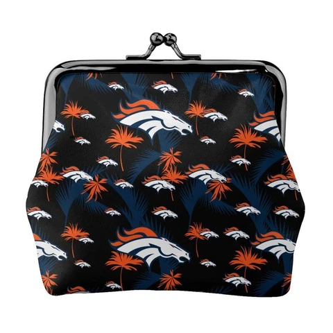 Denver Broncos Leather Coin Purse Change Purse Hawaii Printed Lady Wallet Cover