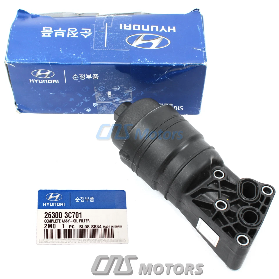 GENUINE Hyundai OEM Engine Oil Filter Housing for Genesis Coupe Sedan Kia K900 Foto 1 de 4