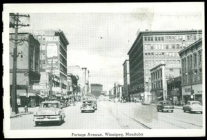 PORTAGE AVE. - WINNIPEG, MAN POSTCARD - Bild 1 von 1