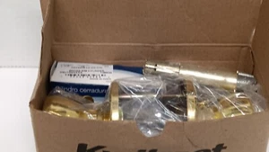 Kwikset Microban Tylo Messing poliert außen gleichschließend Eingang rund Türknauf neu - Bild 1 von 4