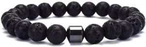 Lava Rock Bracelet - 8mm  Stress Relief Yoga Beads Adjustable Bracelet Anxiety - Picture 1 of 5