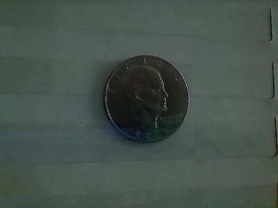 Moneta 1 Dollaro USA - Eisenhower in argento del 1972 da collezione bella - Immagine 1 di 2