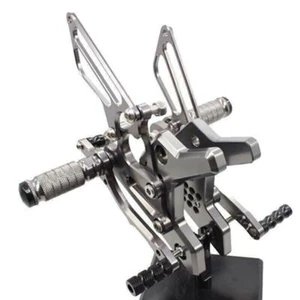 Adjustable Foot pegs Rearsets Rear set Black Fits For Kawasaki Z750 2004 -06 - Picture 1 of 14