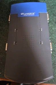 LinKSYS KVM Switch 4 port Model PS2KVM4 with 4 sets of cables - Picture 1 of 2