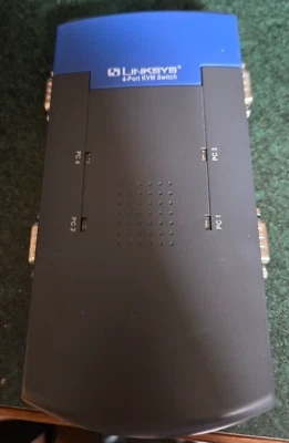 LinKSYS KVM Switch 4 port Model PS2KVM4 with 4 sets of cables - Image 1 of 2