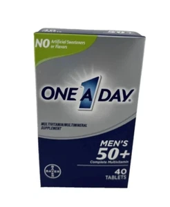 One A Day MEN'S 50+ Complete Multivitamin 40 Tablets 6/25 FREE SHIPPING - Picture 1 of 2