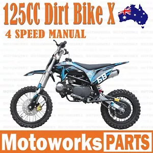 MOTOWORKS 125CC PLUS DIRT TRAIL PIT MOTOR 2 WHEELS PRO BIKE Kick start blue - Picture 1 of 18