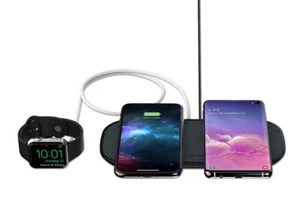 Mophie 10W Fast Charger Dual Wireless Charger Pad For iPhone 12/13/14/15 AirPods - Photo 1 sur 5