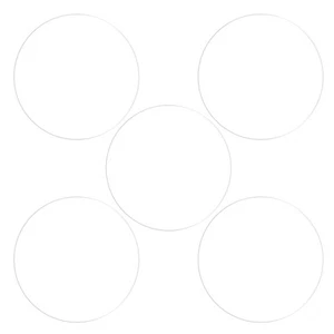 5 pièces 36 mm TPU souple anti-rayures HD transparent rond montre protecteurs d'écran en verre - Photo 1 sur 7