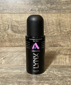 Vintage Lynx ORIENTAL Deodorant Bodyspray 90's NEW OLD STOCK Case Fresh Faberge - Picture 1 of 5