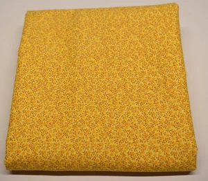 Vtg  Concord Fabrics PRAIRIE FLORAL yellow gold tan CALICO 3/4 yard x 45" - Picture 1 of 2