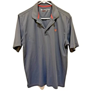 Camisa Polo Ariat Para Hombre Gris Medio Serie Tek Heat Manga Corta Elastizada - Imagen 1 de 5