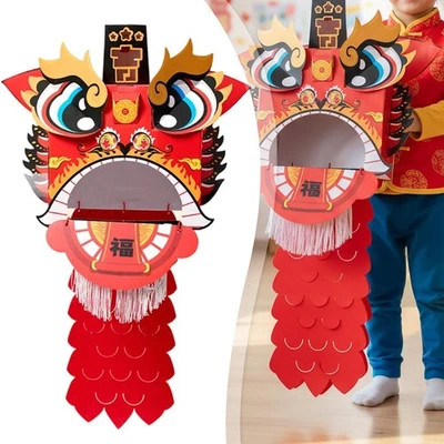 Chinese Lion Dance DIY Crafts Kit Prop for Mid Autumn Festival Celebrations - Image 1 of 2