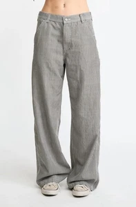 NEW Denimist Teri Wide Leg Carpenter Pant Railroad Grey 24-26 - Picture 1 of 5