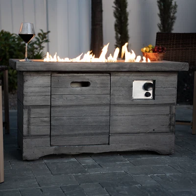 Rectangular Black Metal Propane Gas Smokeless Fire Pit Table CA-NY9856-1 - Image 1 of 4