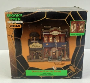 TESTED! WATCH! Lemax Spooky Town Dragon’s Breath Costume Shop Casket Maker 05468 - Picture 1 of 15