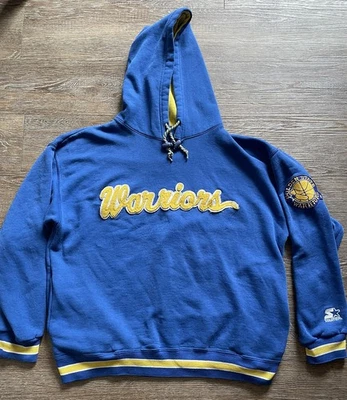 Sudadera con Capucha Golden State Warriors Starter Años 90 De Colección Hombres Talla Grande LEER Foto 1 de 4