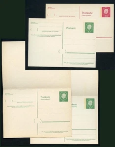 83010 GERMANY 4 DIFFERENT HEUSS STATIONERY POSTCARDS - Picture 1 of 5