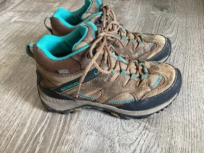 Merrell Womens Size 6.5 Brown Dark Earth Lace Up Ankle Hiking Shoes Boot J48320 - Image 1 of 4