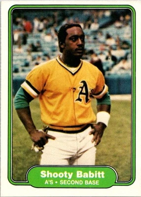 Shooty Babitt 1982 Fleer #86 Rookie Oakland Athletics - Image 1 of 2