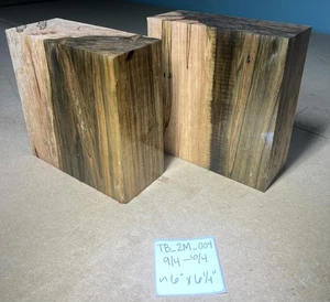 Ambrosia Maple Turning Blanks Set of Two | 6"x6"x2.25" | Ships FREE | TB_2M_004 - Picture 1 of 6
